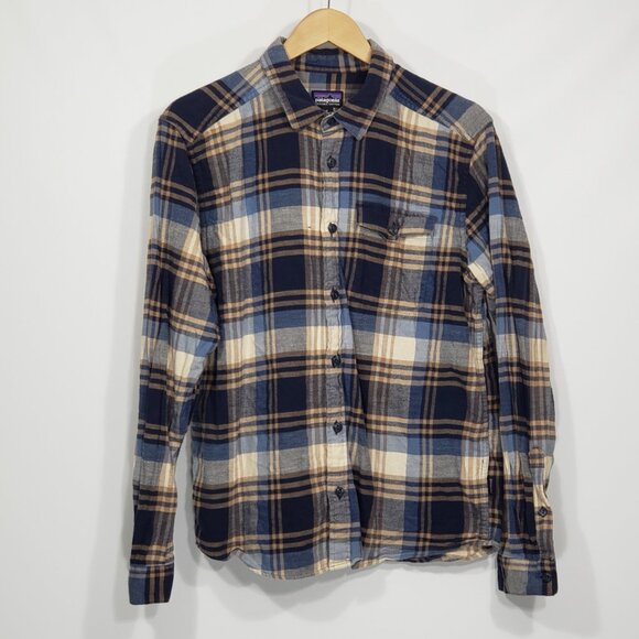Patagonia  Blue Cream Flannel   Men's Medium - Picture 1 of 5
